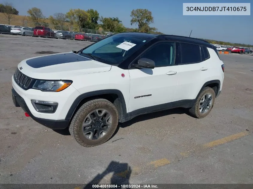 2018 Jeep Compass Trailhawk 4X4 VIN: 3C4NJDDB7JT410675 Lot: 40518004