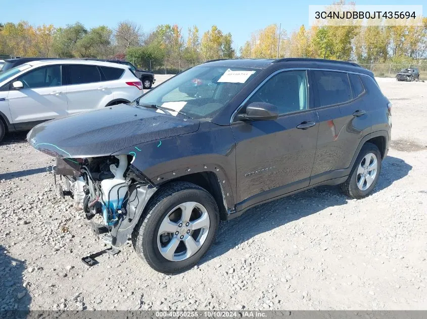 2018 Jeep Compass Latitude VIN: 3C4NJDBB0JT435694 Lot: 40550255