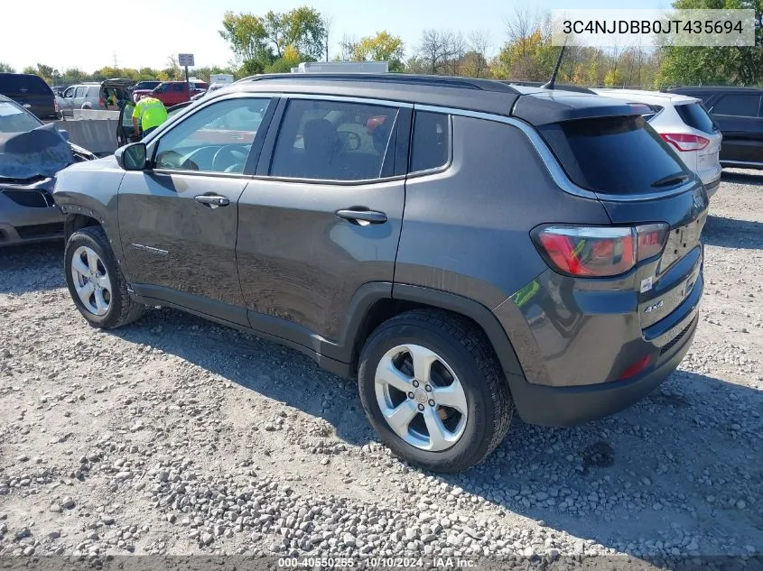 2018 Jeep Compass Latitude VIN: 3C4NJDBB0JT435694 Lot: 40550255