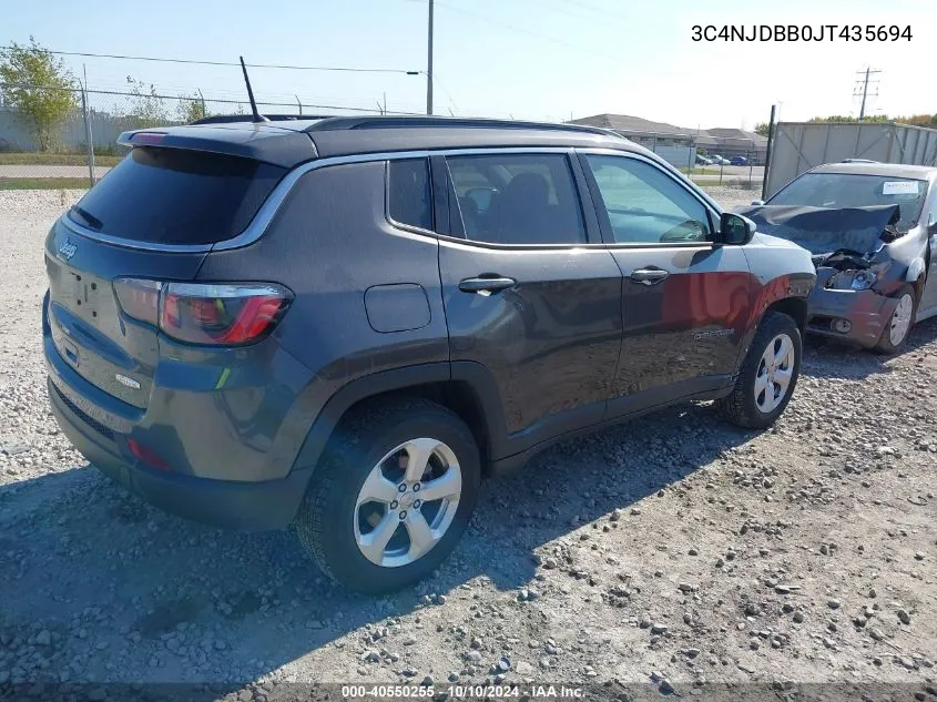 2018 Jeep Compass Latitude VIN: 3C4NJDBB0JT435694 Lot: 40550255