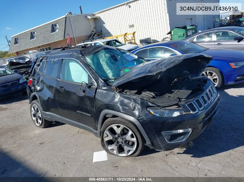 2018 Jeep Compass Limited 4X4 VIN: 3C4NJDCB9JT436910 Lot: 40563171