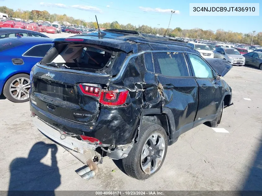 2018 Jeep Compass Limited 4X4 VIN: 3C4NJDCB9JT436910 Lot: 40563171