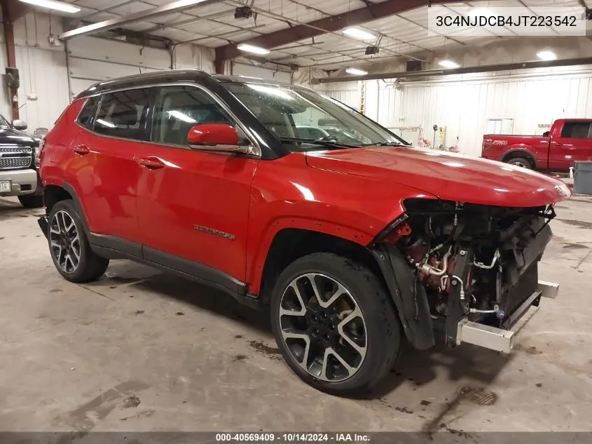 2018 Jeep Compass Limited 4X4 VIN: 3C4NJDCB4JT223542 Lot: 40569409