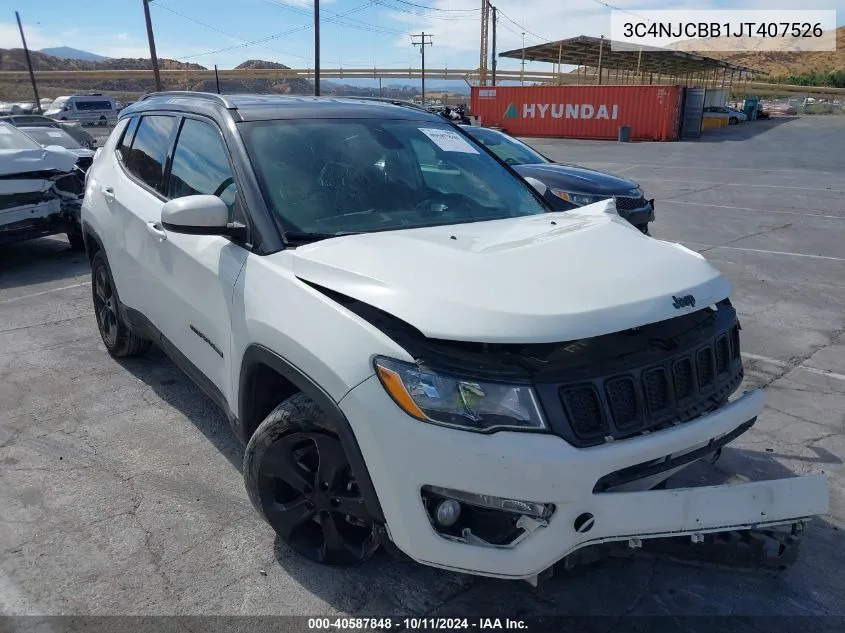 2018 Jeep Compass Altitude Fwd VIN: 3C4NJCBB1JT407526 Lot: 40587848