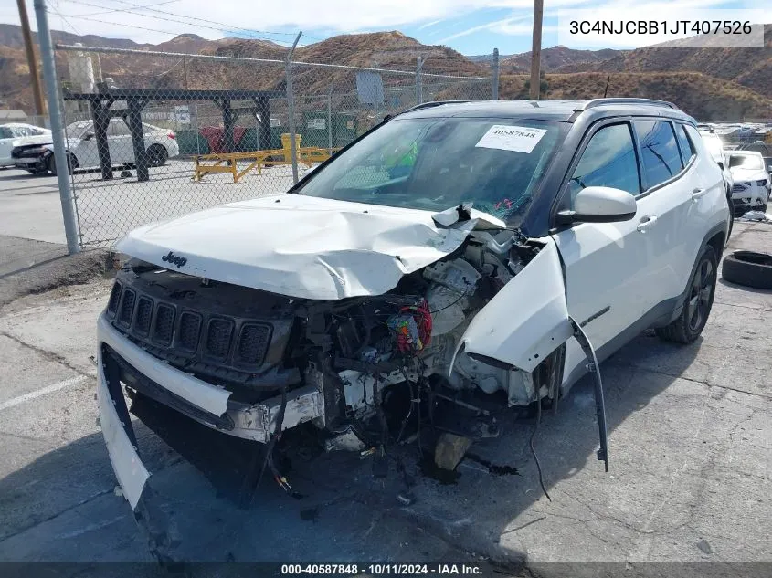 2018 Jeep Compass Altitude Fwd VIN: 3C4NJCBB1JT407526 Lot: 40587848