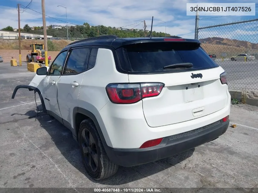 2018 Jeep Compass Altitude Fwd VIN: 3C4NJCBB1JT407526 Lot: 40587848