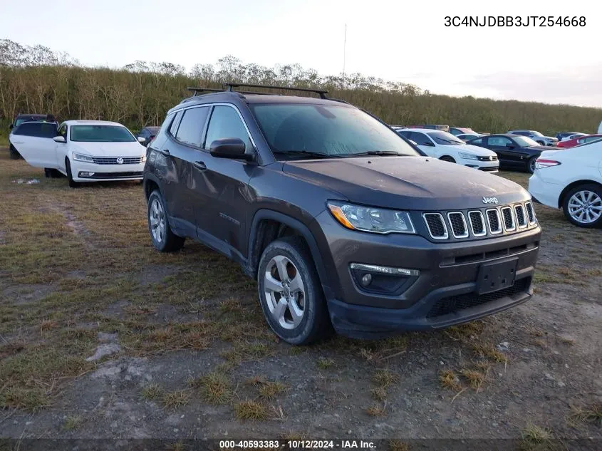 2018 Jeep Compass Latitude 4X4 VIN: 3C4NJDBB3JT254668 Lot: 40593383