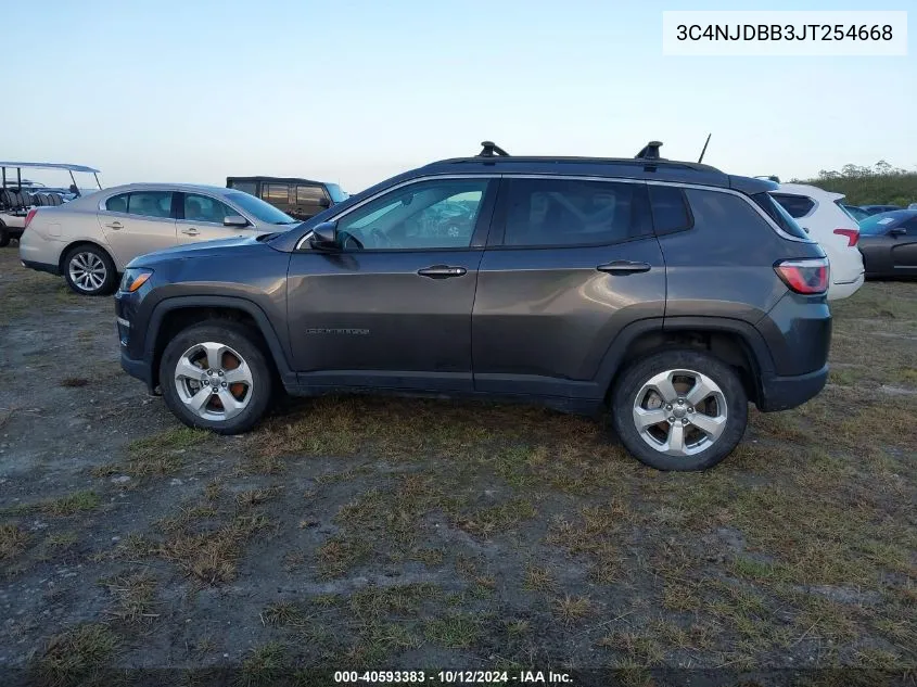 2018 Jeep Compass Latitude 4X4 VIN: 3C4NJDBB3JT254668 Lot: 40593383