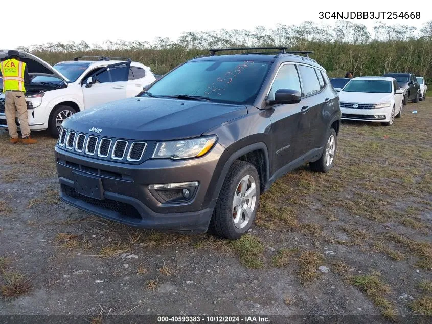 2018 Jeep Compass Latitude 4X4 VIN: 3C4NJDBB3JT254668 Lot: 40593383