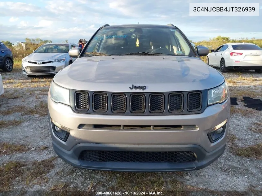 2018 Jeep Compass Altitude Fwd VIN: 3C4NJCBB4JT326939 Lot: 40601628