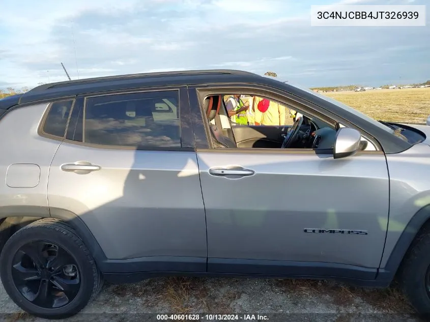 2018 Jeep Compass Altitude Fwd VIN: 3C4NJCBB4JT326939 Lot: 40601628