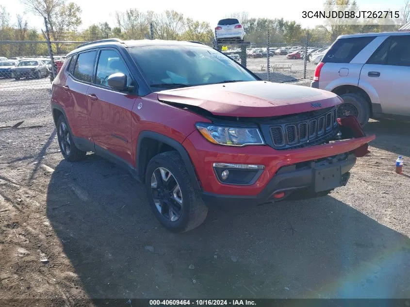 2018 Jeep Compass Trailhawk 4X4 VIN: 3C4NJDDB8JT262715 Lot: 40609464