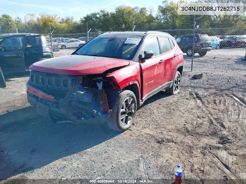 2018 Jeep Compass Trailhawk 4X4 VIN: 3C4NJDDB8JT262715 Lot: 40609464