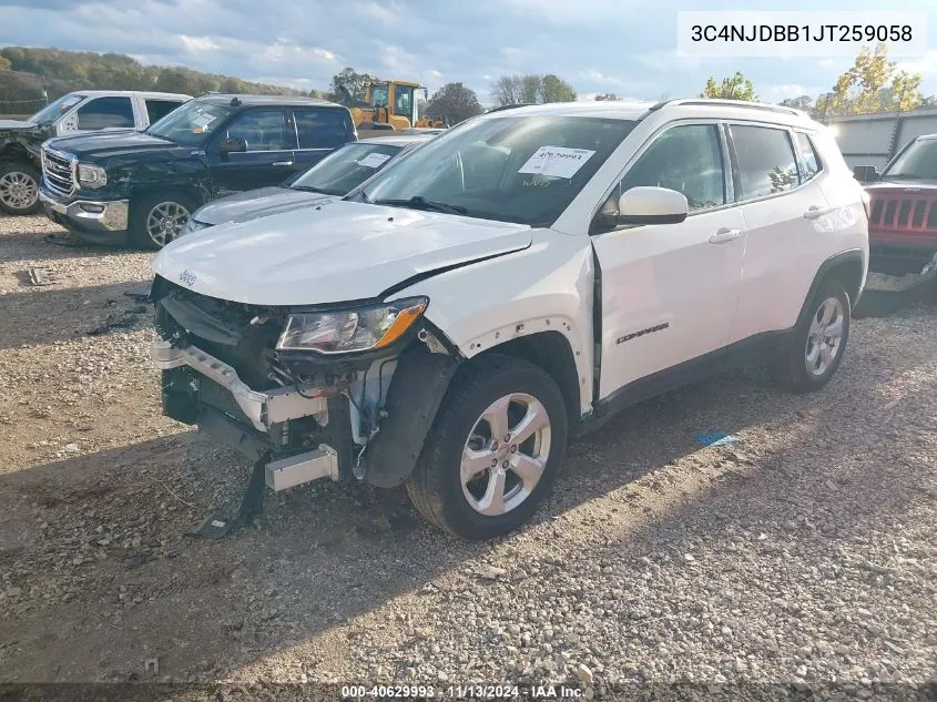 2018 Jeep Compass Latitude 4X4 VIN: 3C4NJDBB1JT259058 Lot: 40629993