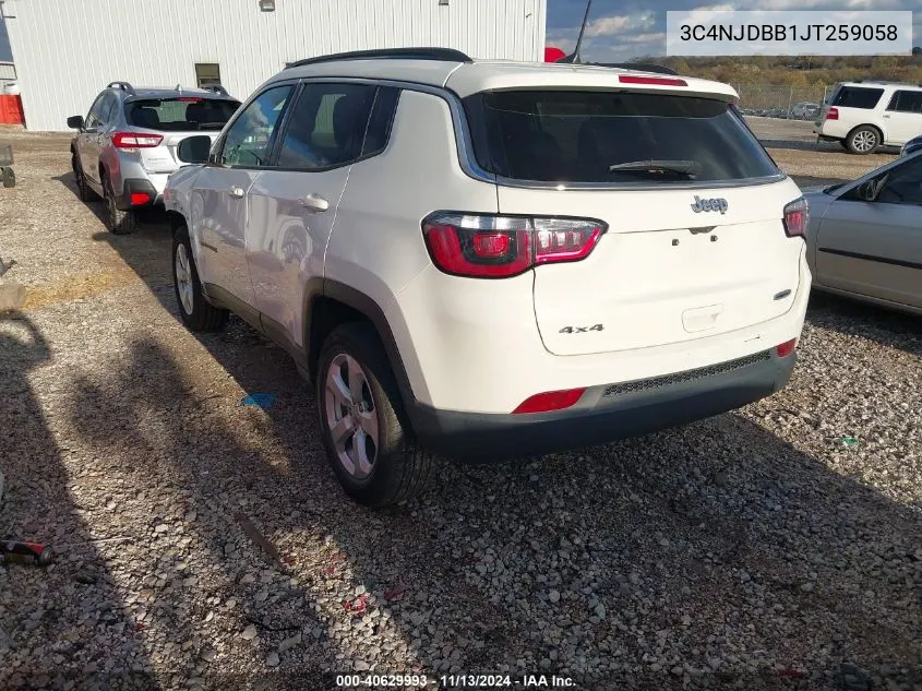 2018 Jeep Compass Latitude 4X4 VIN: 3C4NJDBB1JT259058 Lot: 40629993