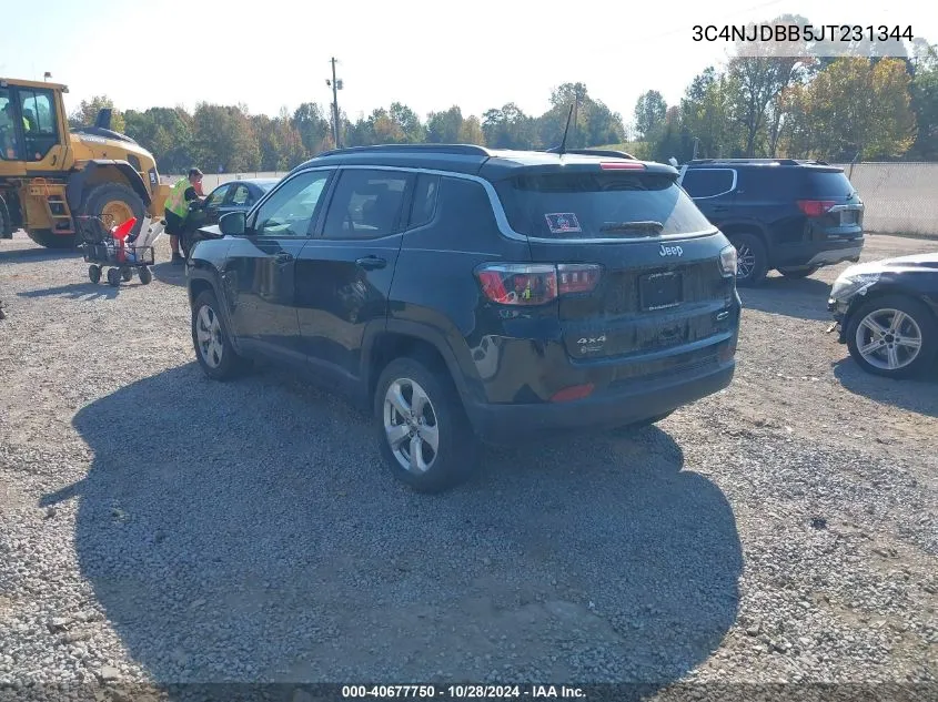 2018 Jeep Compass Latitude 4X4 VIN: 3C4NJDBB5JT231344 Lot: 40677750