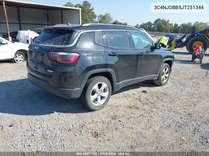 2018 Jeep Compass Latitude 4X4 VIN: 3C4NJDBB5JT231344 Lot: 40677750