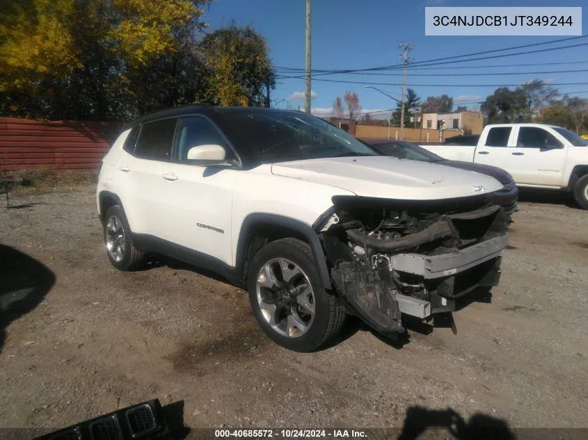 2018 Jeep Compass Limited 4X4 VIN: 3C4NJDCB1JT349244 Lot: 40685572