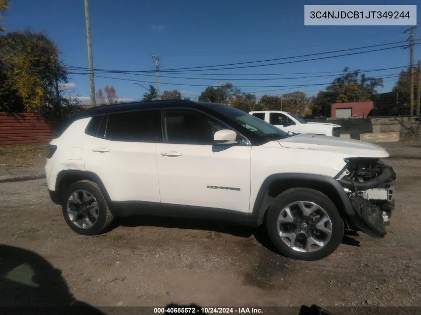 2018 Jeep Compass Limited 4X4 VIN: 3C4NJDCB1JT349244 Lot: 40685572