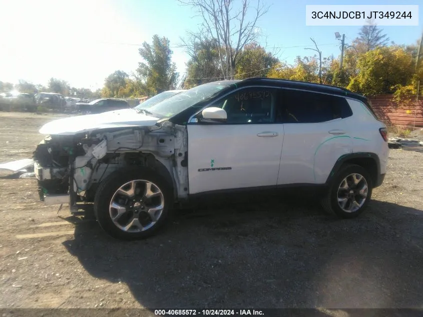 2018 Jeep Compass Limited 4X4 VIN: 3C4NJDCB1JT349244 Lot: 40685572