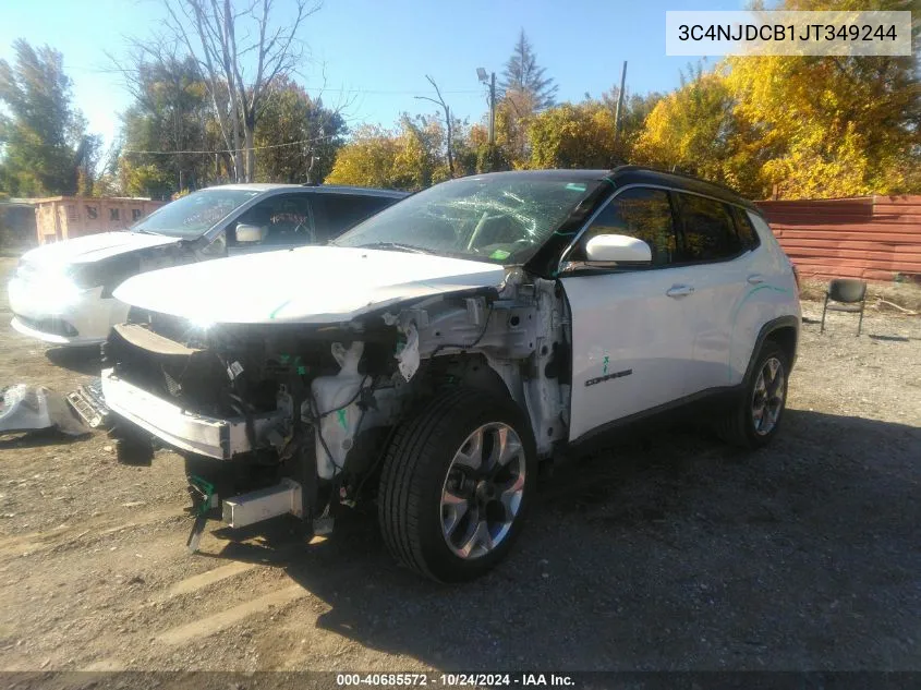 2018 Jeep Compass Limited 4X4 VIN: 3C4NJDCB1JT349244 Lot: 40685572