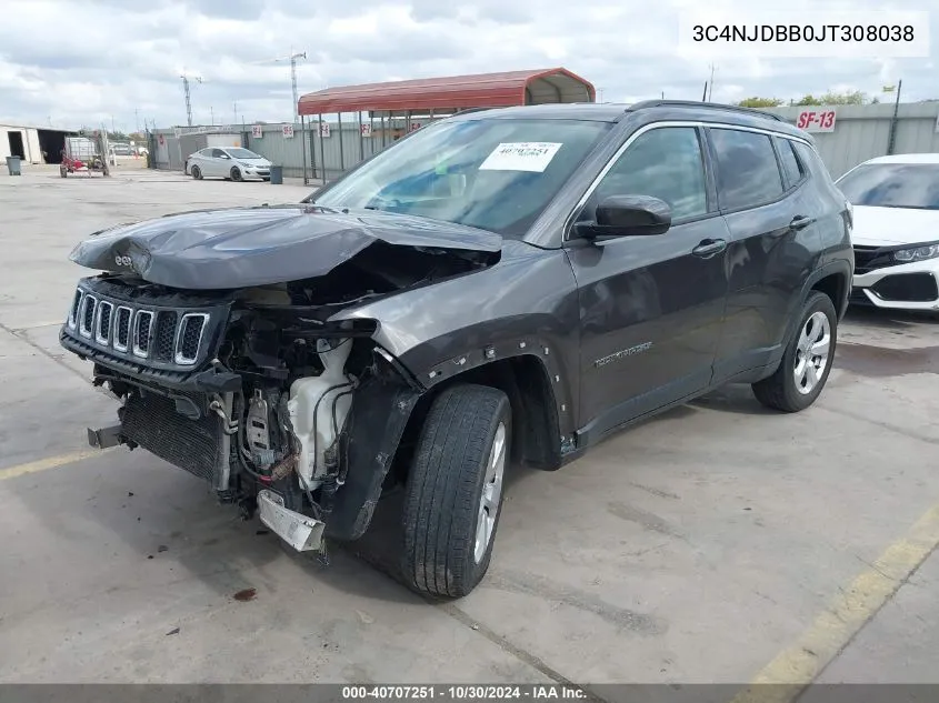 2018 Jeep Compass Latitude 4X4 VIN: 3C4NJDBB0JT308038 Lot: 40707251