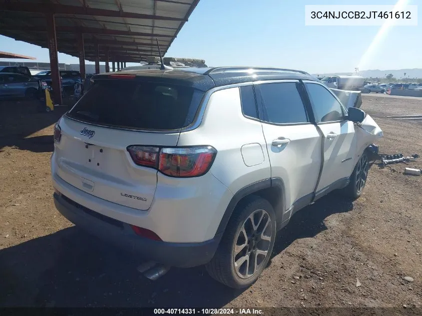 2018 Jeep Compass Limited Fwd VIN: 3C4NJCCB2JT461612 Lot: 40714331