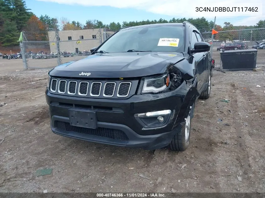 2018 Jeep Compass Latitude 4X4 VIN: 3C4NJDBB0JT117462 Lot: 40746366