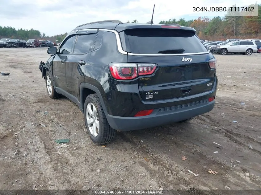 2018 Jeep Compass Latitude 4X4 VIN: 3C4NJDBB0JT117462 Lot: 40746366