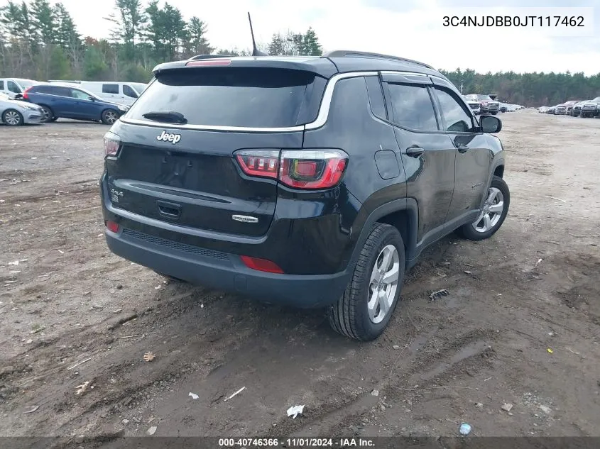 2018 Jeep Compass Latitude 4X4 VIN: 3C4NJDBB0JT117462 Lot: 40746366