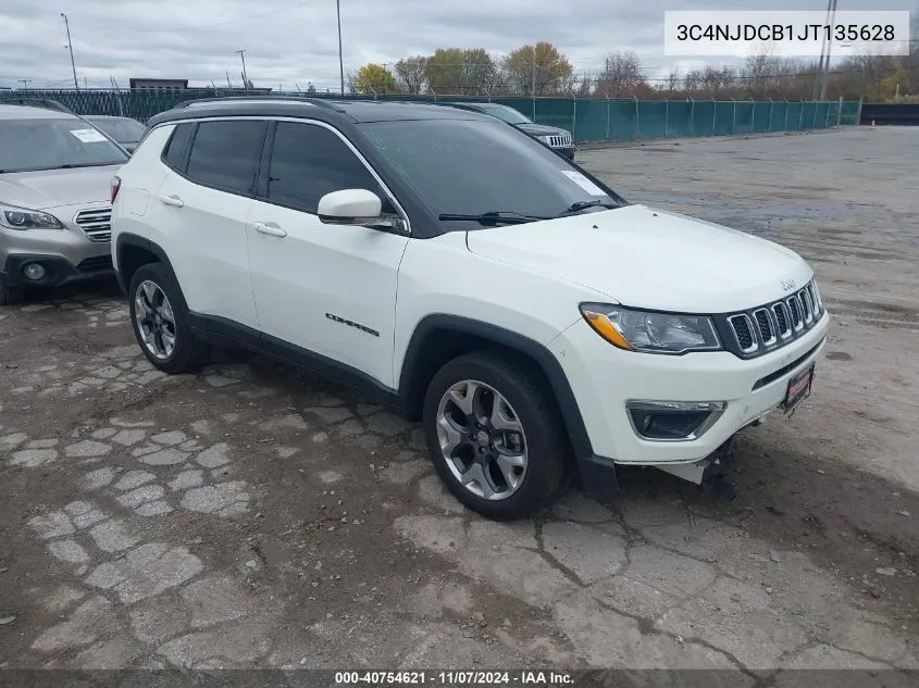 2018 Jeep Compass Limited 4X4 VIN: 3C4NJDCB1JT135628 Lot: 40754621