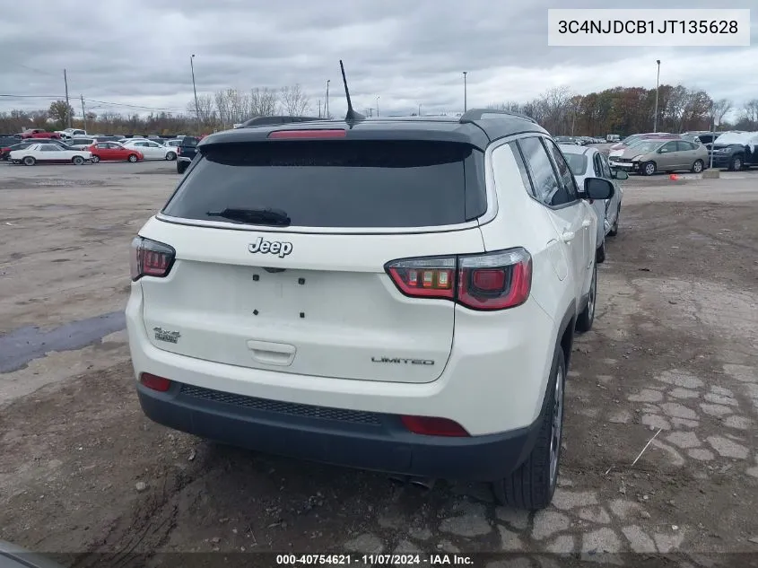 2018 Jeep Compass Limited 4X4 VIN: 3C4NJDCB1JT135628 Lot: 40754621