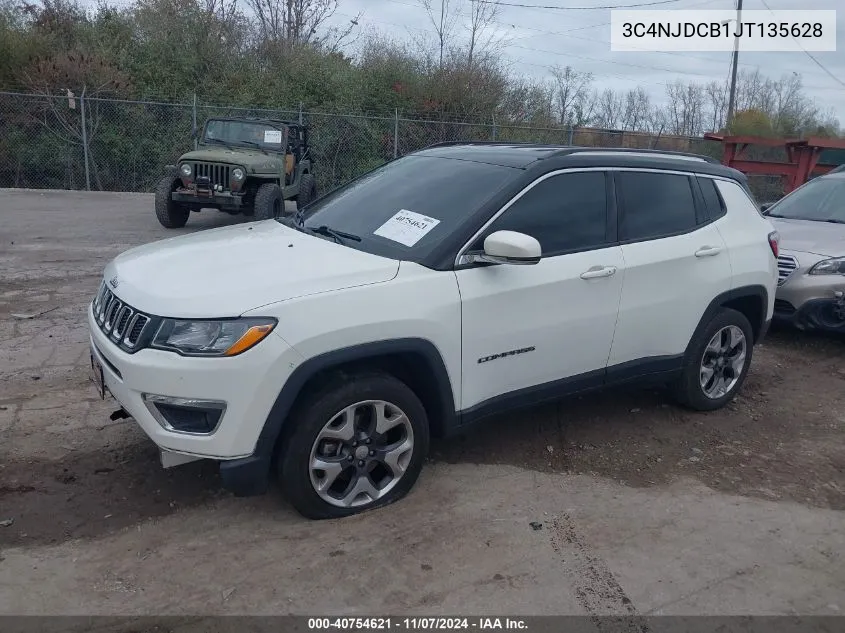 2018 Jeep Compass Limited 4X4 VIN: 3C4NJDCB1JT135628 Lot: 40754621