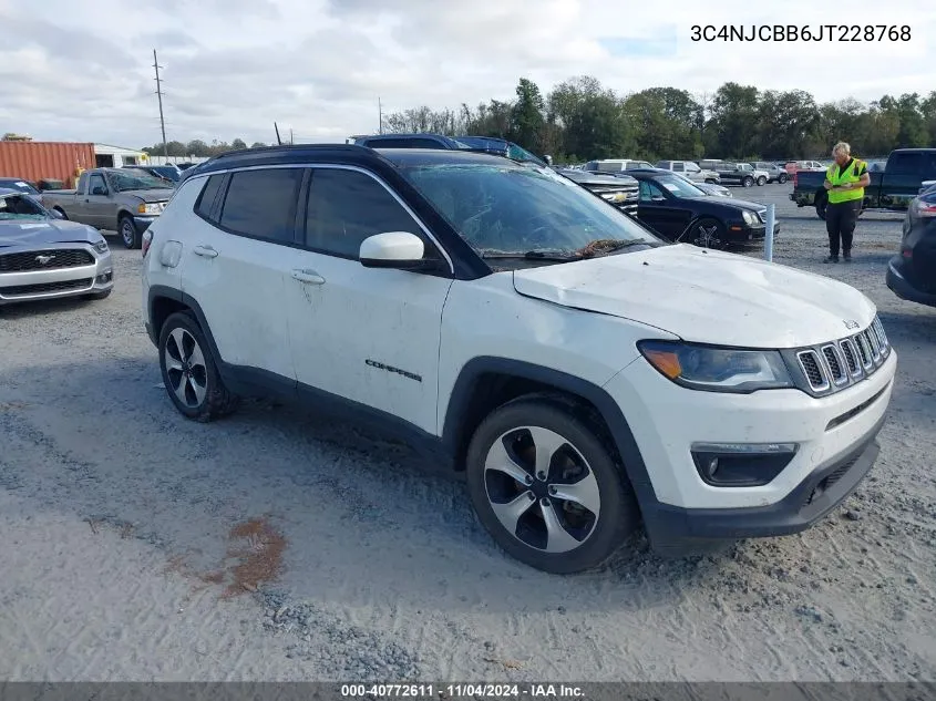 2018 Jeep Compass Latitude Fwd VIN: 3C4NJCBB6JT228768 Lot: 40772611