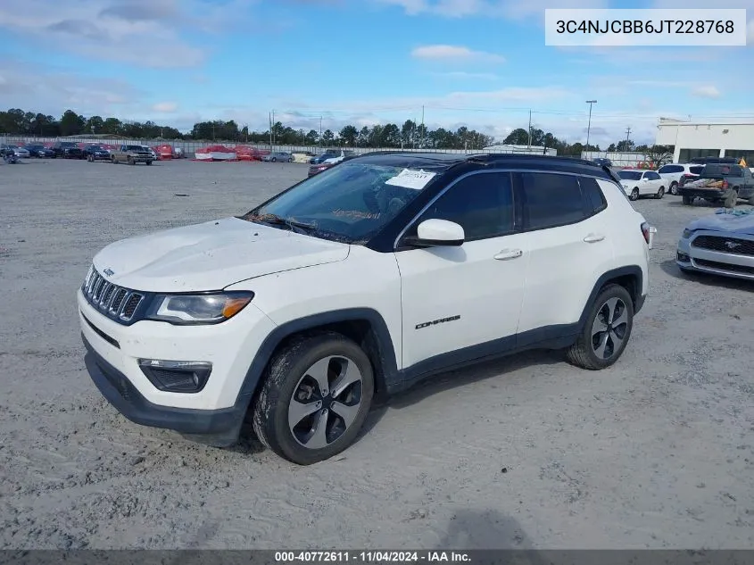 2018 Jeep Compass Latitude Fwd VIN: 3C4NJCBB6JT228768 Lot: 40772611