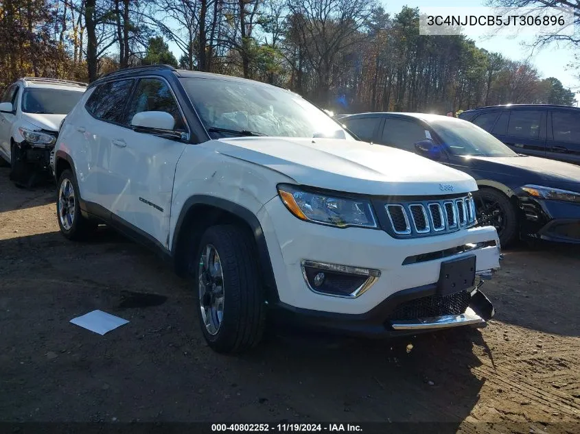 2018 Jeep Compass Limited 4X4 VIN: 3C4NJDCB5JT306896 Lot: 40802252