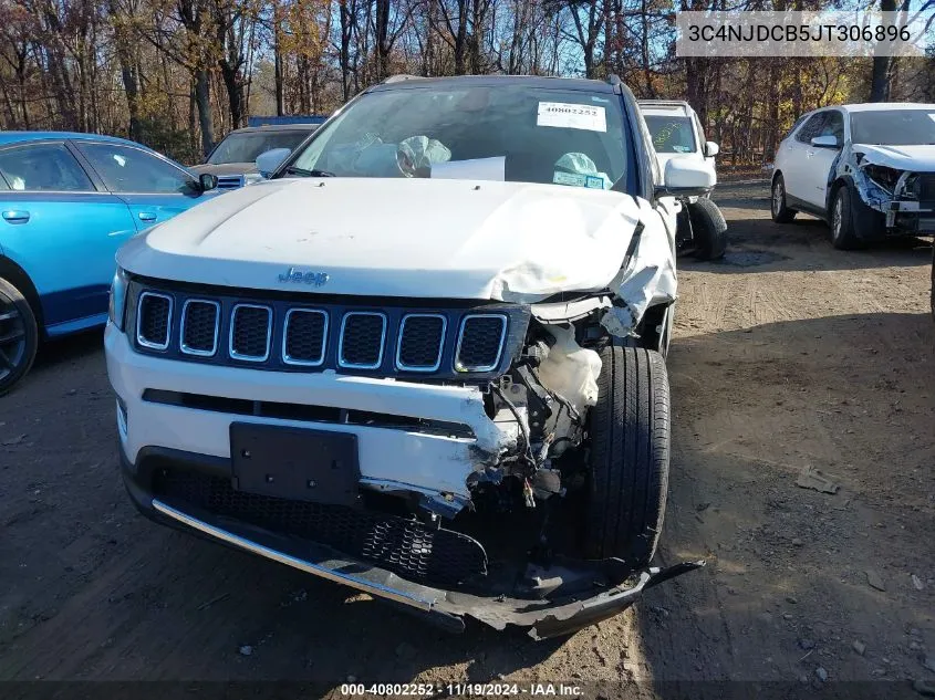 2018 Jeep Compass Limited 4X4 VIN: 3C4NJDCB5JT306896 Lot: 40802252