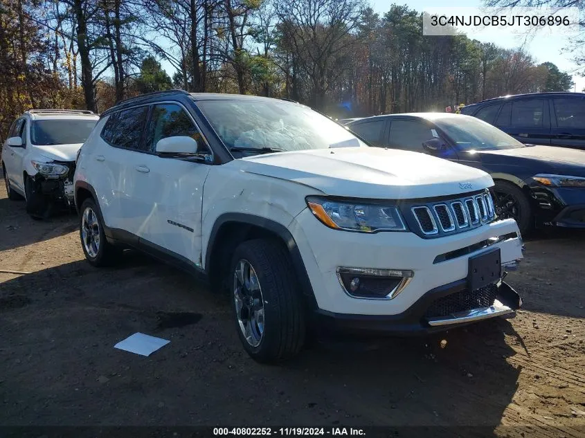 2018 Jeep Compass Limited 4X4 VIN: 3C4NJDCB5JT306896 Lot: 40802252