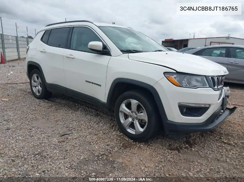 2018 Jeep Compass Latitude Fwd VIN: 3C4NJCBB8JT186765 Lot: 40807235