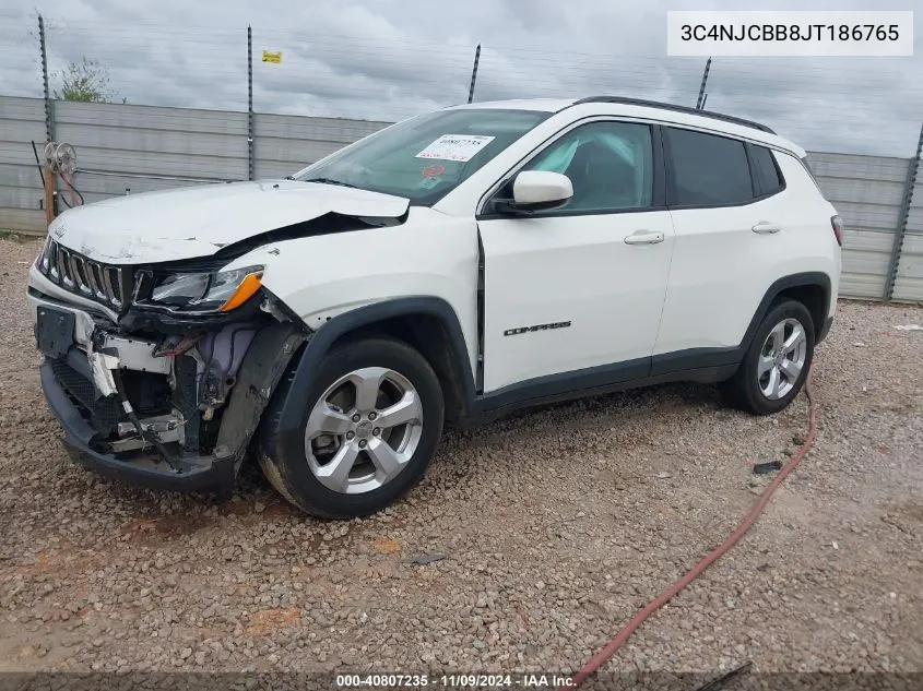 2018 Jeep Compass Latitude Fwd VIN: 3C4NJCBB8JT186765 Lot: 40807235