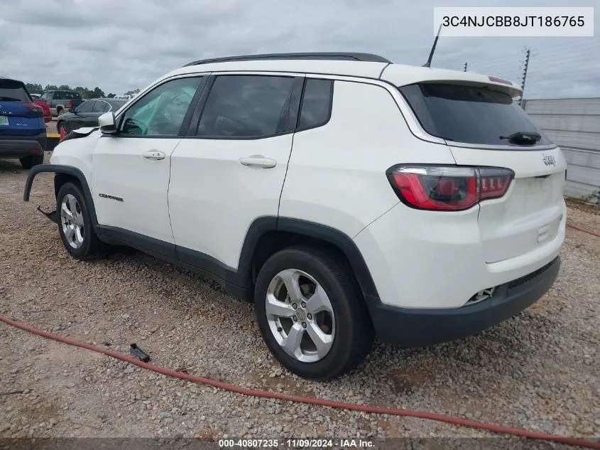 2018 Jeep Compass Latitude Fwd VIN: 3C4NJCBB8JT186765 Lot: 40807235