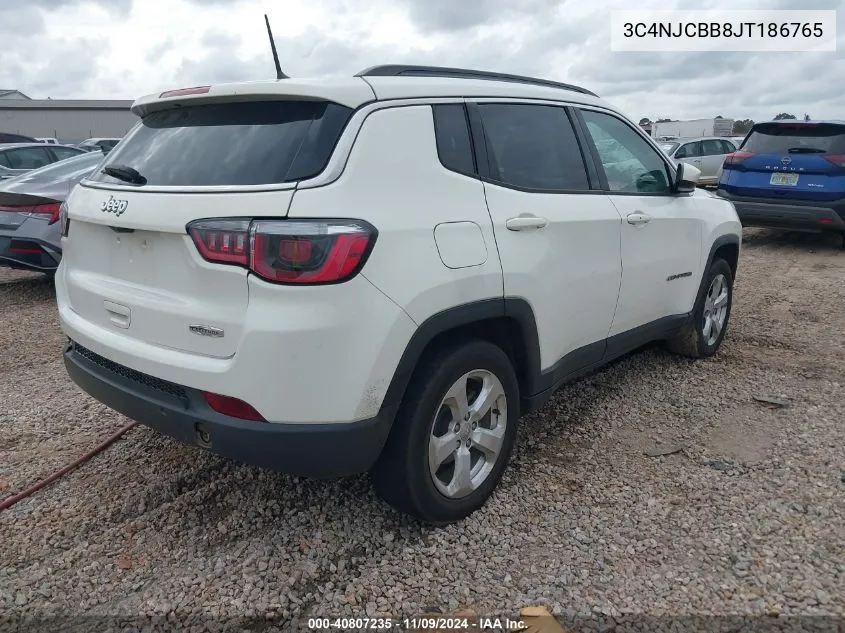 2018 Jeep Compass Latitude Fwd VIN: 3C4NJCBB8JT186765 Lot: 40807235