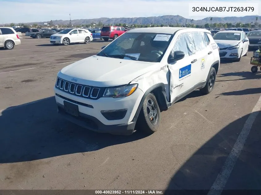 2018 Jeep Compass Sport Fwd VIN: 3C4NJCAB7JT263479 Lot: 40823952