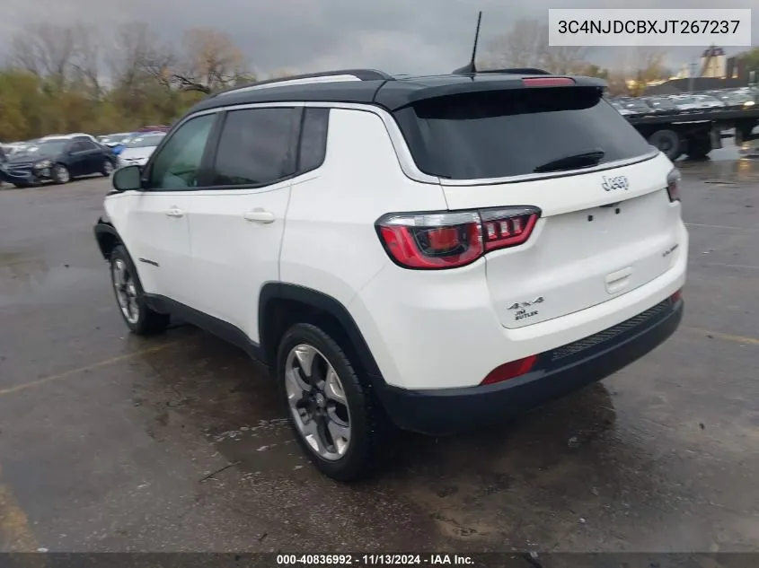 2018 Jeep Compass Limited 4X4 VIN: 3C4NJDCBXJT267237 Lot: 40836992