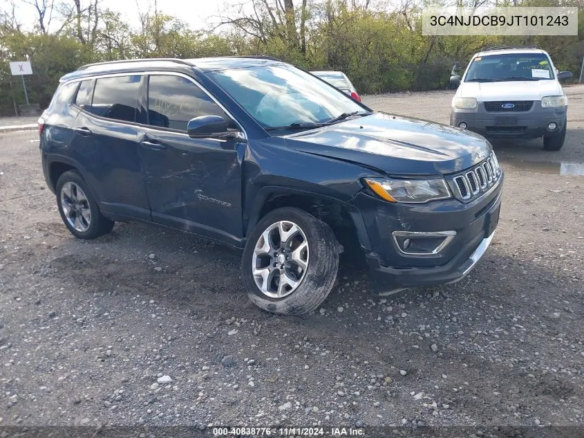 2018 Jeep Compass Limited 4X4 VIN: 3C4NJDCB9JT101243 Lot: 40838776