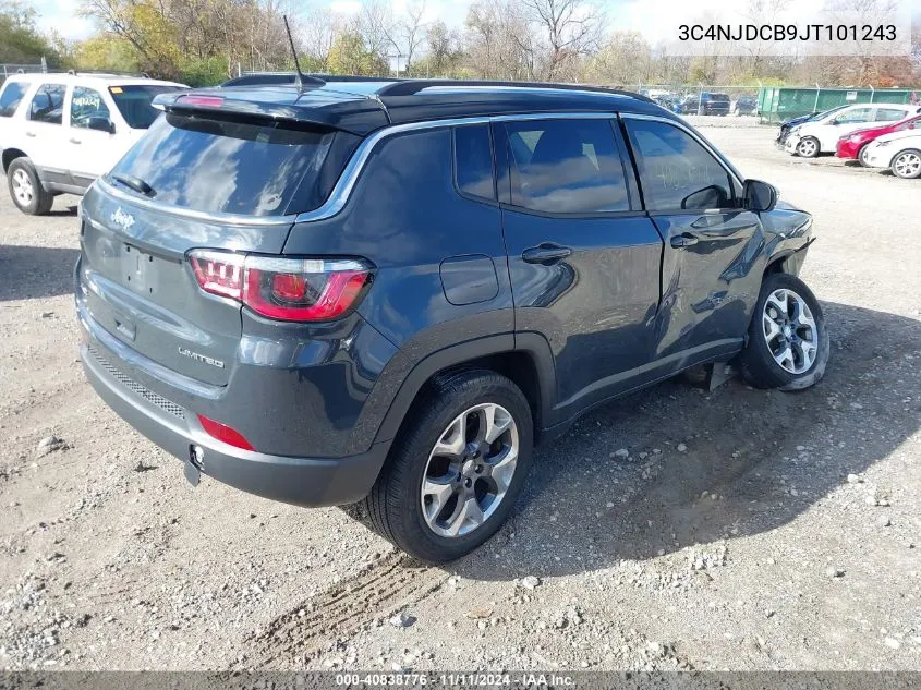 2018 Jeep Compass Limited 4X4 VIN: 3C4NJDCB9JT101243 Lot: 40838776