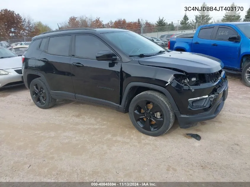 3C4NJDBB4JT403170 2018 Jeep Compass Altitude 4X4