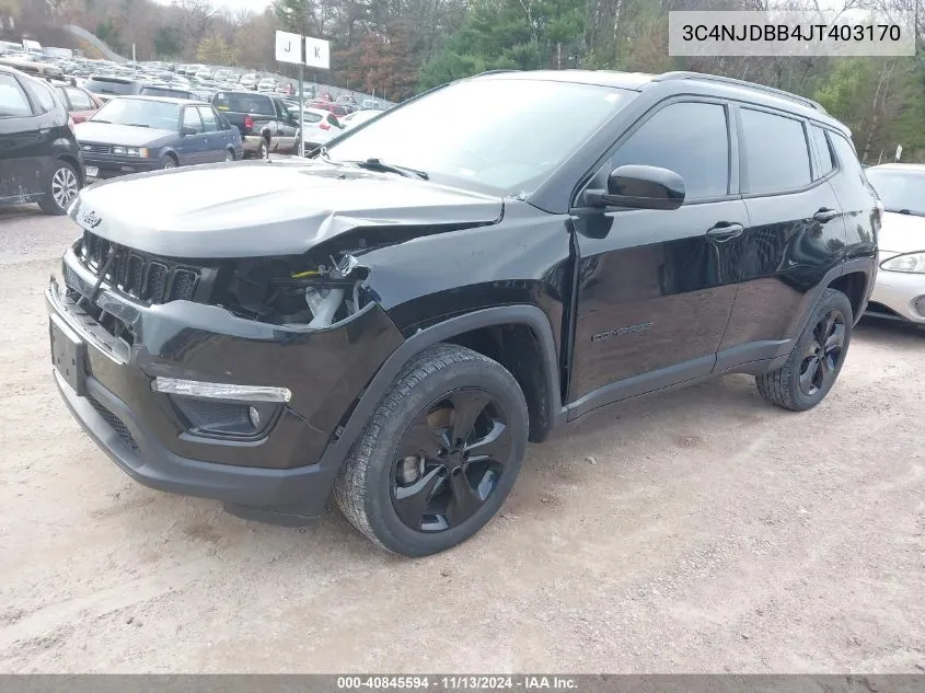 3C4NJDBB4JT403170 2018 Jeep Compass Altitude 4X4