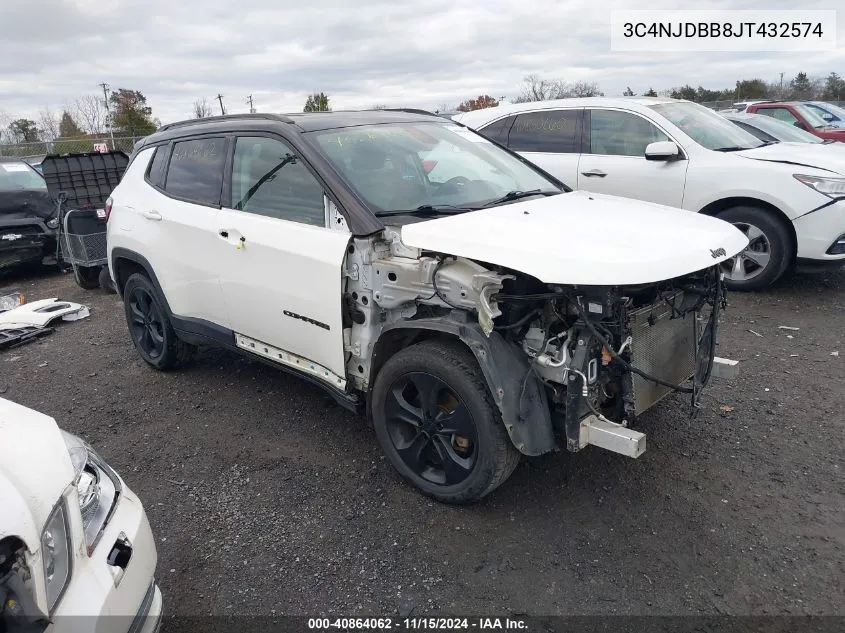 2018 Jeep Compass Altitude 4X4 VIN: 3C4NJDBB8JT432574 Lot: 40864062