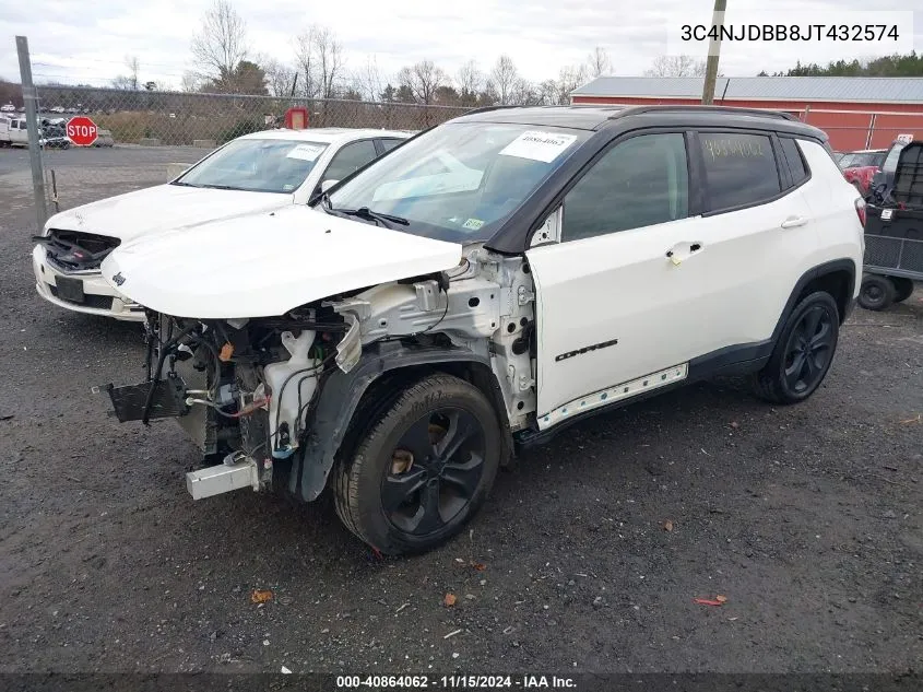 2018 Jeep Compass Altitude 4X4 VIN: 3C4NJDBB8JT432574 Lot: 40864062